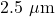 2.5\ \mu\text{m}