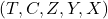 (T, C, Z, Y, X)
