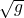 \sqrt{g}