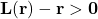 \mathbf{L(r) - r > 0}
